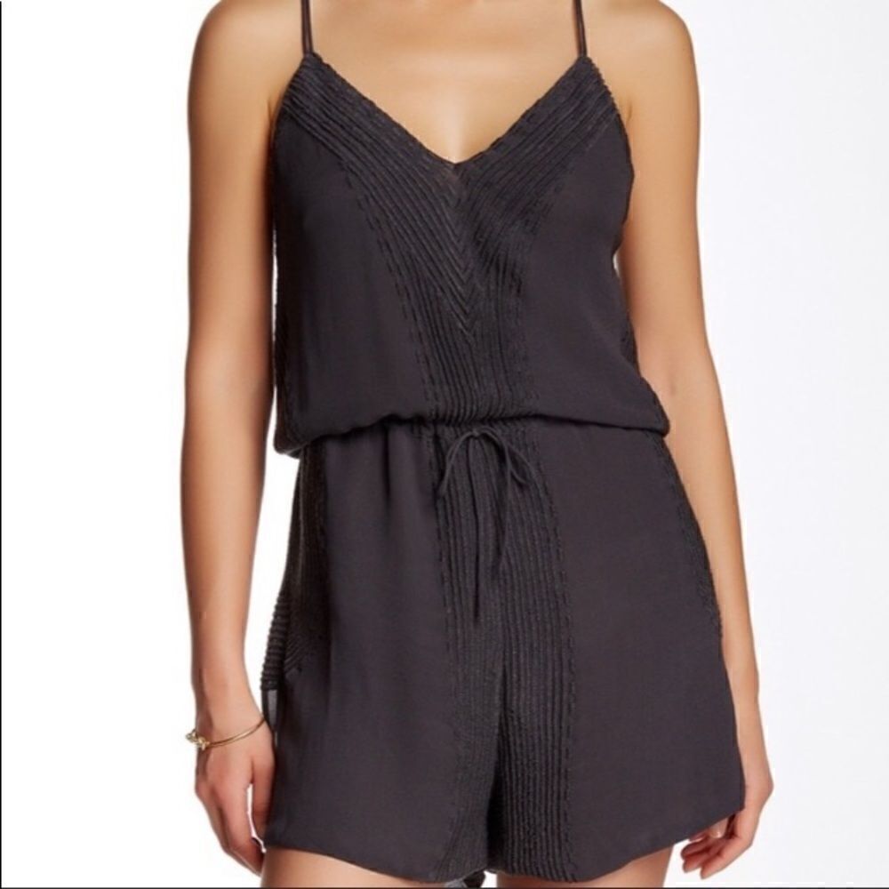 NEW - IRO Women's Black Embroidered Omalys Romper - Size 8 US / EU 40